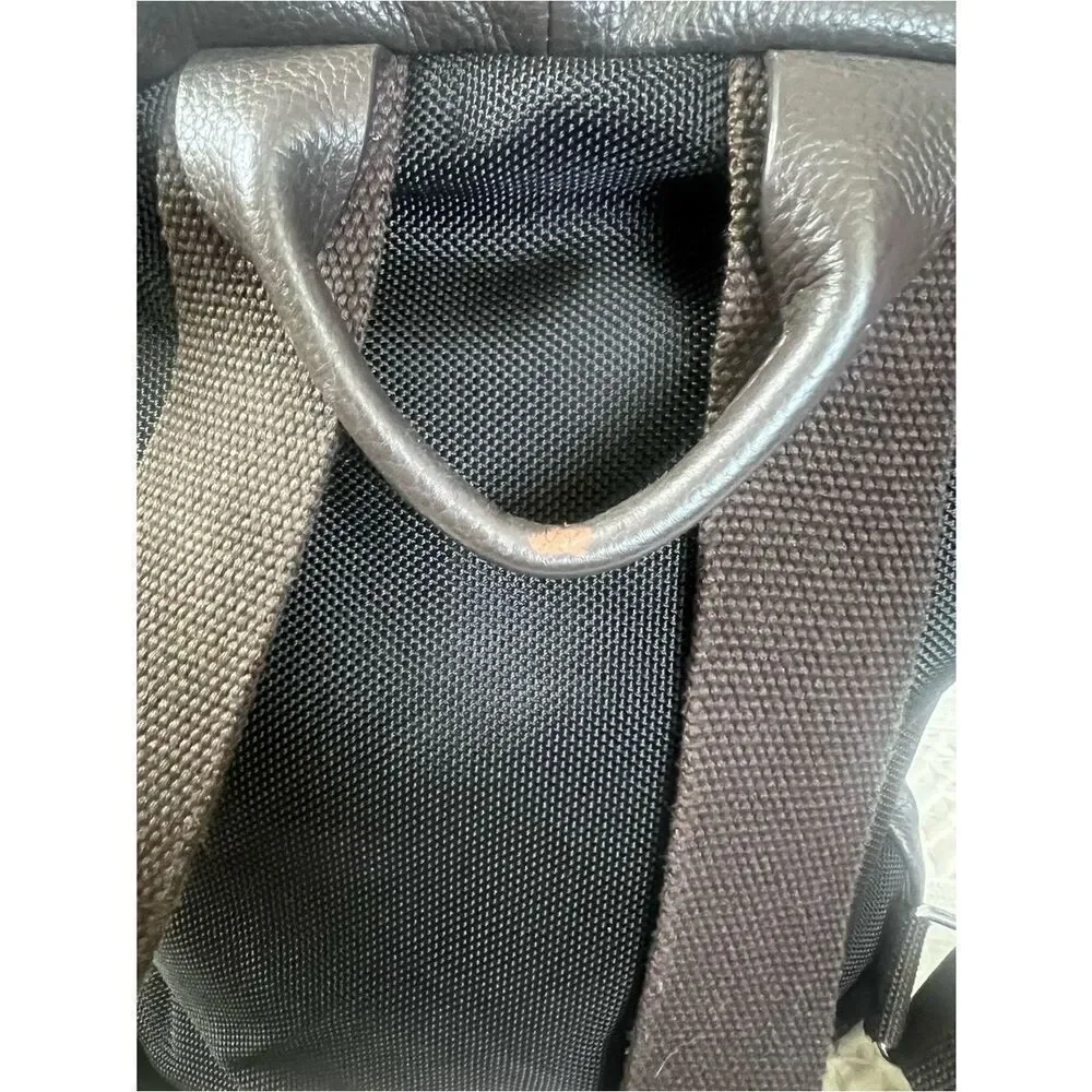 Cole Haan Brown Genuine Pebbled Leather Minimalist Travel Backpack CHDM11031